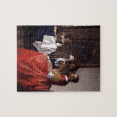 Johannes Vermeer - een Dame en Twee Heren Legpuzzel (Horizontaal)