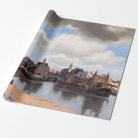 Johannes Vermeer - Gezicht op Delft Cadeaupapier (Uitgerold)