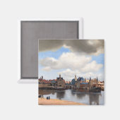 Johannes Vermeer - Gezicht op Delft Magneet (Voorkant / Achterkant)