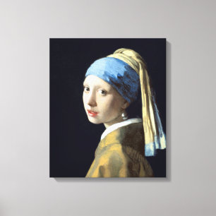 Johannes Vermeer Girl met een parel Canvas Afdruk