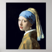 Johannes Vermeer Girl met een parel Poster (Voorkant)