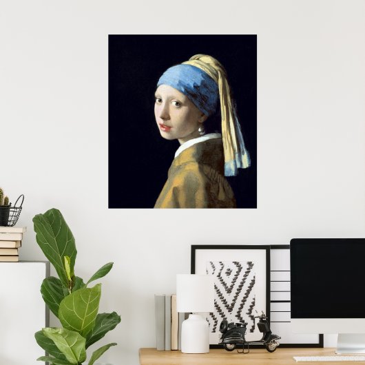 Johannes Vermeer Girl met een parel Poster (Thuiskantoor)