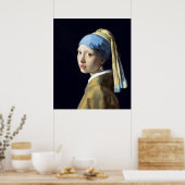 Johannes Vermeer Girl met een parel Poster (Keuken)