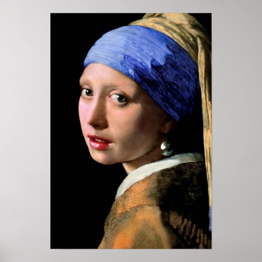 Johannes Vermeer Girl met een parel Poster (Voorkant)