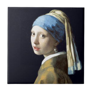 Johannes Vermeer Girl met een parel Tegeltje