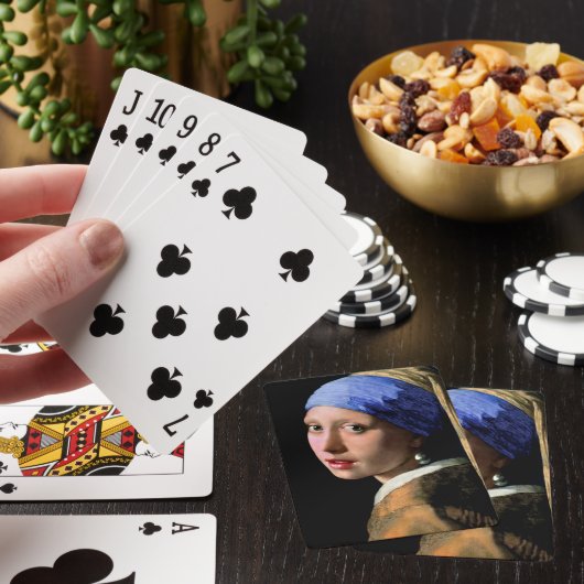 Johannes Vermeer Girl with a Pearl Earring Pokerkaarten (Insitu)