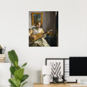 Johannes Vermeer - Gitarist Poster (Thuiskantoor)