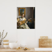 Johannes Vermeer - Gitarist Poster (Keuken)