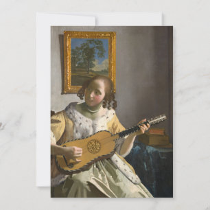 Johannes Vermeer - Guitar Player Bedankkaart