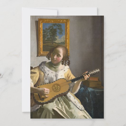 Johannes Vermeer - Guitar Player Bedankkaart (Voorkant)