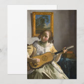 Johannes Vermeer - Guitar Player Bedankkaart (Voorkant / Achterkant)