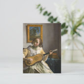 Johannes Vermeer - Guitar Player Briefkaart (Staand voorkant)