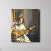 Johannes Vermeer - Guitar Player Canvas Afdruk (Voorkant)