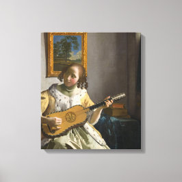Johannes Vermeer - Guitar Player Canvas Afdruk