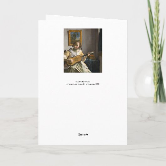Johannes Vermeer - Guitar Player Kaart (Achterkant)