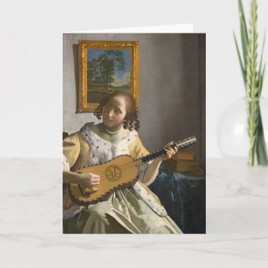 Johannes Vermeer - Guitar Player Kaart (Voorkant)