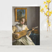 Johannes Vermeer - Guitar Player Kaart (Gele Bloem)