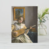 Johannes Vermeer - Guitar Player Kaart (Staand voorkant)