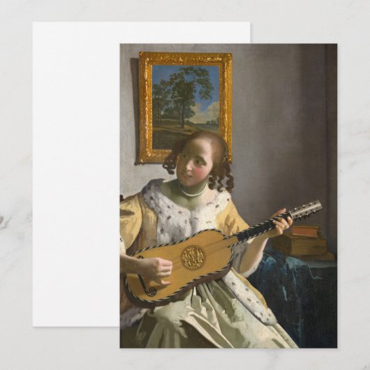Johannes Vermeer - Guitar Player Kaart (Voorkant / Achterkant)