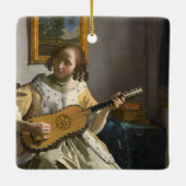 Johannes Vermeer - Guitar Player Keramisch Ornament (Achterkant)