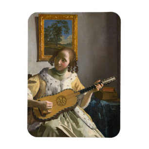 Johannes Vermeer - Guitar Player Magneet