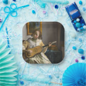 Johannes Vermeer - Guitar Player Papieren Bordje (Feest)