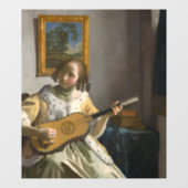 Johannes Vermeer - Guitar Player Raamsticker (Vel)