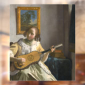 Johannes Vermeer - Guitar Player Raamsticker (Vel 2)