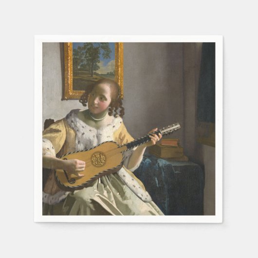 Johannes Vermeer - Guitar Player Servet (Voorkant)
