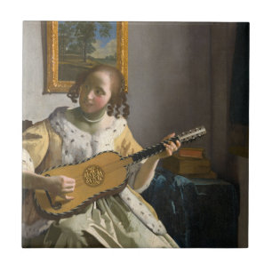Johannes Vermeer - Guitar Player Tegeltje