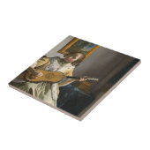 Johannes Vermeer - Guitar Player Tegeltje (Zijkant)