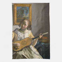 Johannes Vermeer - Guitar Player Theedoek