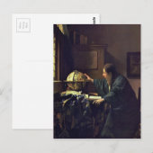 Johannes Vermeer - Het astronomeerschilderen Briefkaart (Voorkant / Achterkant)