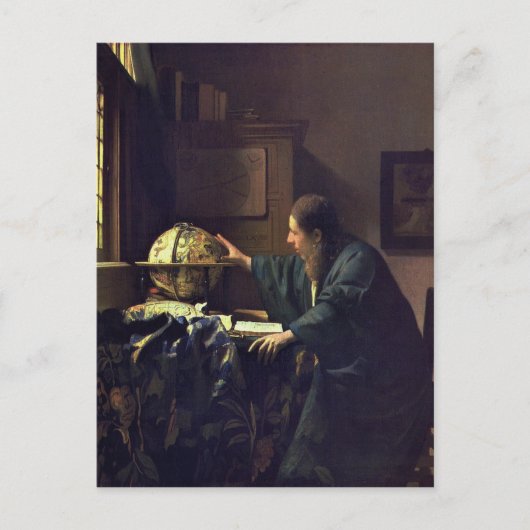Johannes Vermeer - Het astronomeerschilderen Briefkaart (Voorkant)