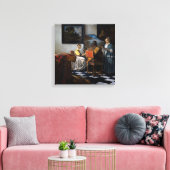 Johannes Vermeer - Het Concert Canvas Afdruk (Insitu (Woonkamer))