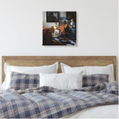 Johannes Vermeer - Het Concert Canvas Afdruk (Insitu (Slaapkamer))