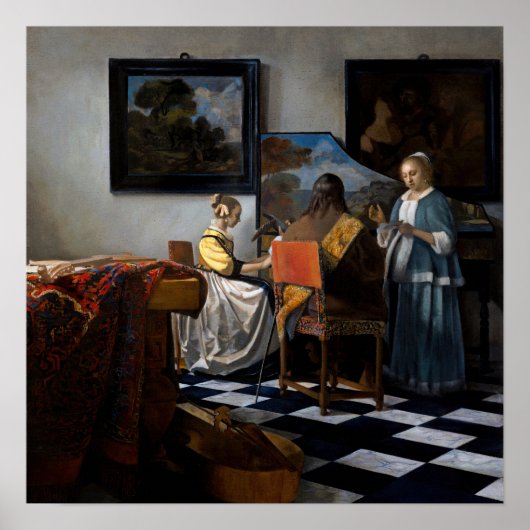 Johannes Vermeer - Het concert Poster (Voorkant)