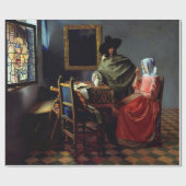 Johannes Vermeer - Het glas wijn Cadeaupapier (Vlak)