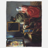 Johannes Vermeer - Het glas wijn Fleece Deken (Voorkant)