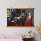 Johannes Vermeer - Het glas wijn Hangend Wandkleed (Slaapkamer)