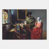 Johannes Vermeer - Het glas wijn Inpakpapier Vel (Voorkant 3)