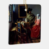 Johannes Vermeer - Het glas wijn Keramisch Ornament (Rechts)