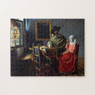 Johannes Vermeer - Het glas wijn Legpuzzel