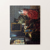 Johannes Vermeer - Het glas wijn Legpuzzel (Verticaal)