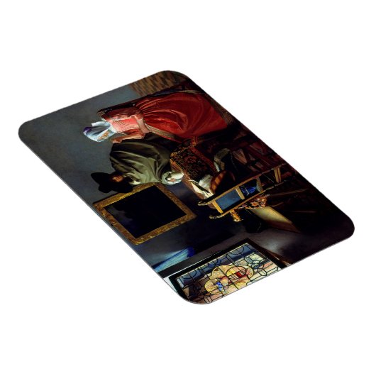 Johannes Vermeer - Het glas wijn Magneet (Rechterzijde)