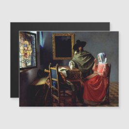 Johannes Vermeer - Het glas wijn Magnetische kaart