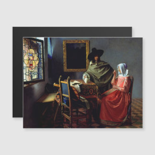 Johannes Vermeer - Het glas wijn Magnetische kaart