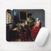 Johannes Vermeer - Het glas wijn Muismat (Met muis)