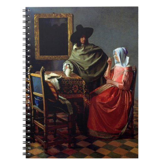 Johannes Vermeer - Het glas wijn Notitieboek (Voorkant)