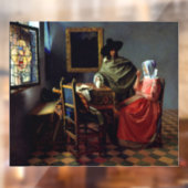 Johannes Vermeer - Het glas wijn Raamsticker (Vel 2)